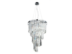 Ondaluce Alexander Chrome Suspension Lamp 125cm