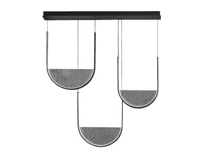 Lotus Pendant Lamp Black 3 Lights Forma 2